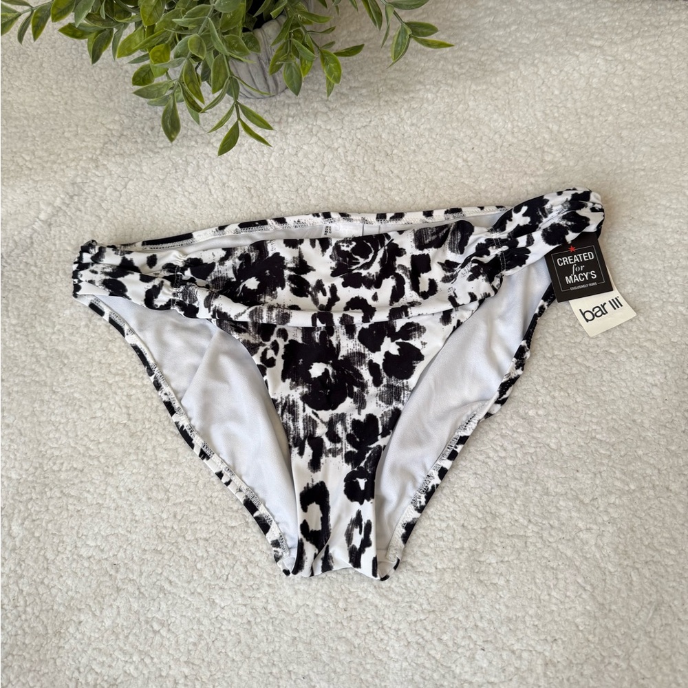 Bar III black white swim bottoms